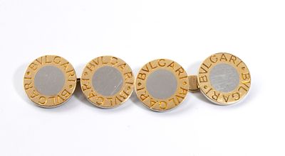 BULGARI - In 18k yellow gold and steel. Signed BVLGARI. 
Hallmarked "750 - 2337 AL". Length: 2.5 