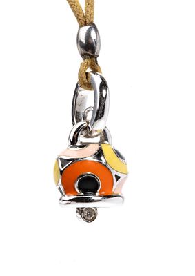 CHANTECLER - 18k white gold, bell-shaped with a round brilliant-cut diamond, approx. 0.03 ct. 