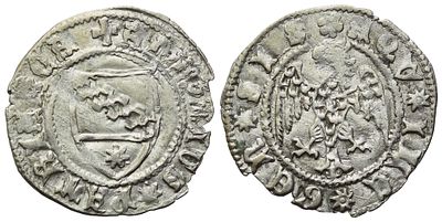AQUILEIA. Antonio II Panciera di Portogruaro (1402-1412). Denaro; Ag (0,69 g; 17,5 mm). ANTONIVS 