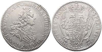 FIRENZE. Granducato di Toscana. Francesco II di Lorena (1737-1765). Francescone 1747; Ag (27,18 