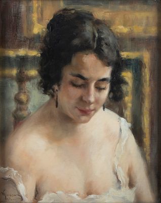 VITTORIO GUSSONI (MILANO 1893 - SANREMO 1968), Portrait of a woman, 1923 - VITTORIO GUSSONI 