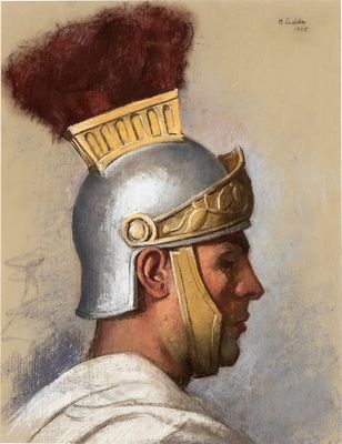 MARIUS LEDDA (Cagliari 1880 - Roma 1965), Roman soldier, 1905 - MARIUS LEDDA (Cagliari 1880 - Roma 