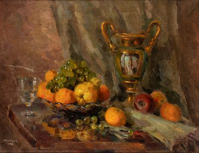 MARIAN KULESZA (1878 - 1943), Still life, 1936 - MARIAN KULESZA (1878 - 1943) Still life 1936 Oil 