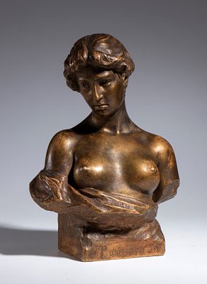 COSTANTINO BARBELLA (Chieti 1852 - Roma 1925), Pensierosa, 1902 - COSTANTINO BARBELLA (Chieti 1852 