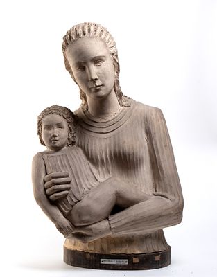 MARIO RAIMONDI (Torresina 1899 - Vado Ligure 1953), Madonna with Child, 1930s - MARIO RAIMONDI 