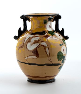 VIRGILIO RETROSI (attribuito a) (Roma 1892 - 1975), Vase for Gualdo manufacture - VIRGILIO RETROSI 