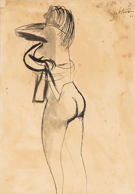RENATO GUTTUSO (Bagheria 1911 - Roma 1987), Female Nude, 1946 - RENATO GUTTUSO (Bagheria 1911 - 