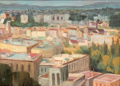 MARIO MAFAI (Roma 1902 - 1965), Roofs, 1940s - MARIO MAFAI (Roma 1902 - 1965) Roofs 1940s Oil on 