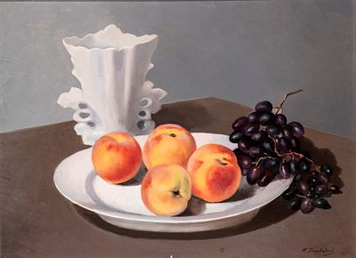 FRANCESCO TROMBADORI (Siracusa 1886 - Roma 1961), Still life with fruit and white vase, 1936 - FRAN 