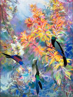 ELICA BALLA (Roma 1914 - 1993), Paradisi perduti, cinguettio di colori, 1971 - ELICA BALLA (Roma 