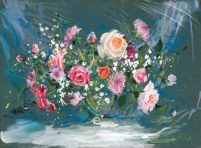 ELICA BALLA (Roma 1914 - 1993), Rose bush - ELICA BALLA (Roma 1914 - 1993) Rose bush Mixed media 