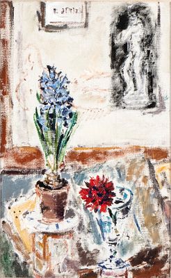 FILIPPO DE PISIS (Ferrara 1896 - Brugherio 1956), Still life with flower vase, 1934 - FILIPPO DE 