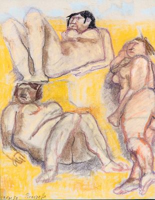 FAUSTO PIRANDELLO (Roma 1899 - 1975), Three female nudes, 1970 - FAUSTO PIRANDELLO (Roma 1899 - 