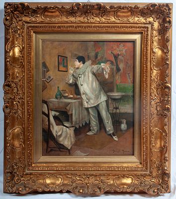JEAN PHILIP MORENO &copy; (1906) - dipinto a olio su tela 50 x 40 cm firmato in cornice. Stato di 