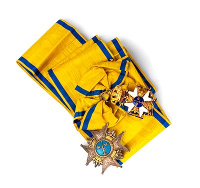 Regno di Svezia, Real Ordine della Spada, pendente e placca di Gran Croce, primo quarto XX sec. 