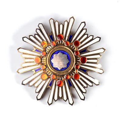 Giappone, Impero, Ordine del Sacro Tesoro, insegna di seconda classe, primo quarto XX sec. Placc 