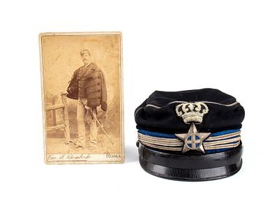Italia, Regno, periodo Umbertino, berretto da Capitano veterinario, terzo quarto XIX sec. Rariss 