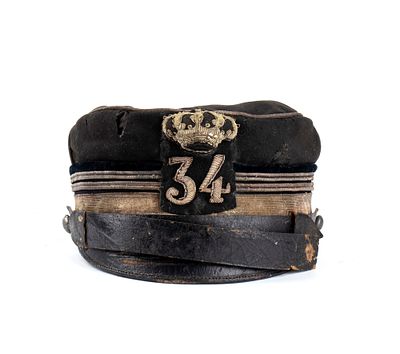Italia, Regno, periodo Umbertino, berretto m. 1871 da Tenente Colonnello di fanteria, Brigata 