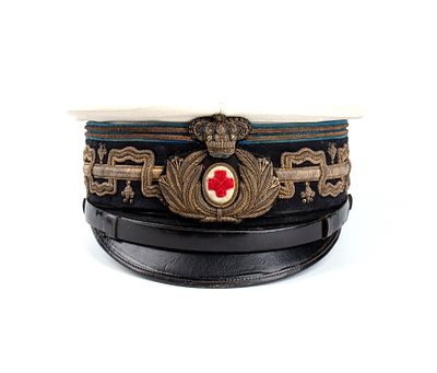 Italia, Regno, berretto estivo da Tenente Generale di Sanit&agrave; della Regia Marina, ultimo 
