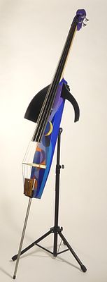 Electrified double bass. ALTER – EGO brand, mod. Figaro, hand decorated by Yago Salina. To be 