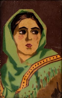 ENEA ANTONELLI (Cervia, 1887 - Marino Laziale , 1951) - Polychrome ceramics 15 x 10 cm Ceramic 