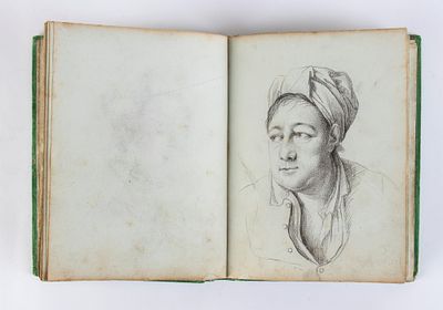Sketchbook: Military Portraits, Artist of the early 19th century. Pencil on blue laid paper, 195 