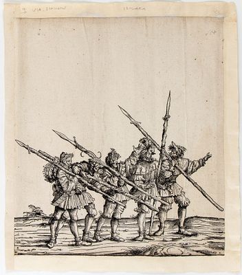 Hans Burgkmair il Vecchio (1473 - 1531) - Woodcut, 390 x 345 mm. Plate no. 14 of a set of 139 