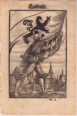 Monogrammista IK - Woodcut, 283 x 189 mm (sheet). Plate from Wappen des heyligen R&ouml;mischen Reichs 