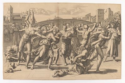 Marcantonio Raimondi (1534) Based onMarco Dente detto Marco da Ravenna (1493 - 1527) - Misleading 