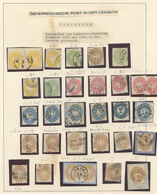 Lombardo Veneto - Levante Austriaco, splendida collezione. 1863/1864, Collezione incentrata 