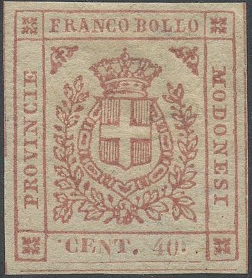 Modena - Gov. Provvisorio, 40 cent. con punto prima della C di CENT. 1859 - 40 cent. con punto 