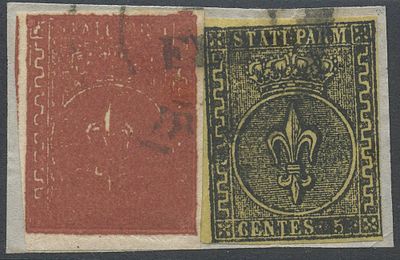 Ducato di Parma - Rara Variet&agrave; 25 cent. sena le cifre del valore e senza la parola ''CENTES''