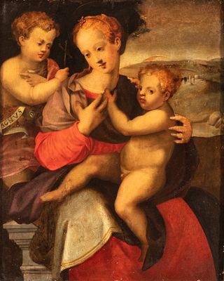 Michele Tosini detto Michele di Ridolfo del Ghirlandaio © (Firenze, 1503 - 1577) Sphere of - Oil 