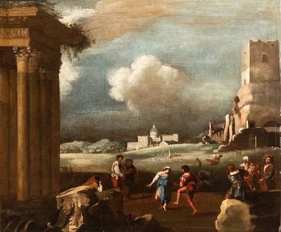 Filippo Teodoro Di Liagno Filippo Napoletano (Napoli, 1589 - Roma, 1629) - Oil on canvas cm. 50 