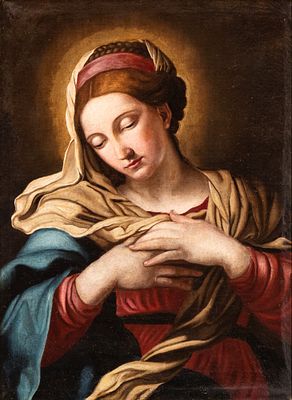 Giovanni Battista Salvi Sassoferrato (Sassoferrato, 1609 - Roma, 1685) Circle of - Oil on canvas 