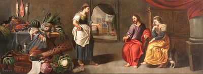 Frans Francken II (Anversa, 1581 - 1642) Circle of - Oilon canvas cm. 58x154. Framed