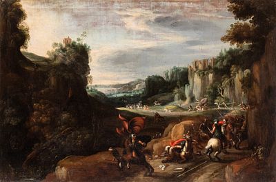 Artista attivo a Roma, prima metà XVII secolo - Oil on canvas cm. 65x98