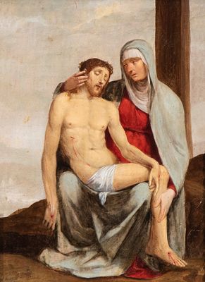 Ventura Salimbeni (Siena, 1568 - 1613) Attributed to - Oil on panel cm. 40,5x30. Framed The 