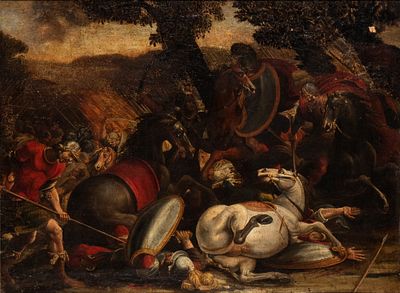 Antonio Tempesta (1555 - 1630) - Oil on canvas cm. 61x80. Framed The painting is accompanied by an 