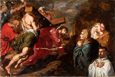 Artista fiammingo, XVII secolo - Oil on canvas cm. 119x117