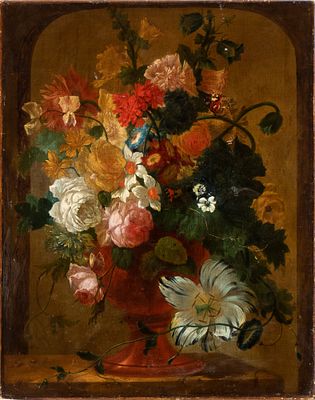 Willem van Leen ( Dordrecht, 1753 - 1825) Circle of - Oil on canvas cm. 64x50