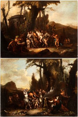 Artista attivo a Roma, seconda metà XVII secolo - Oil on canvas cm. 74x99 cad.