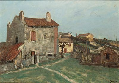 ALPHONSE QUIZET
(Paris 1885 - 1955)
, Paesaggio di campagna. ALPHONSE QUIZET (Paris 1885 - 1955) 