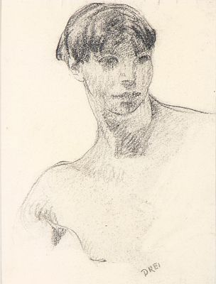 ERCOLE DREI
(Faenza 1886 - Roma 1973)
, Ritratto di giovane uomo. ERCOLE DREI (Faenza 1886 - 