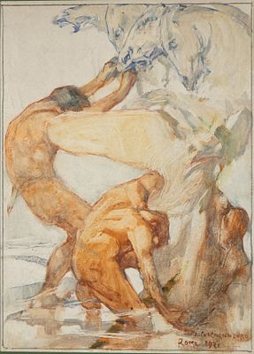 ANTONINO CALCAGNADORO
(Rieti 1876 - Roma 1935)
, Senza titolo 1921. ANTONINO CALCAGNADORO (Rieti 