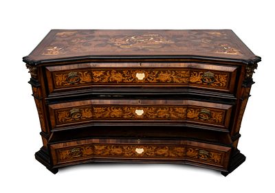 Commode with ivory inlays, Lombardy, first half of the 18th century. Height x width x depth: 102 