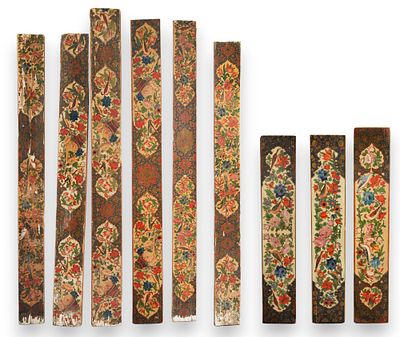 A gropup of nine italian decorative panels, Piedmont, 18th century. probably part of a wall 