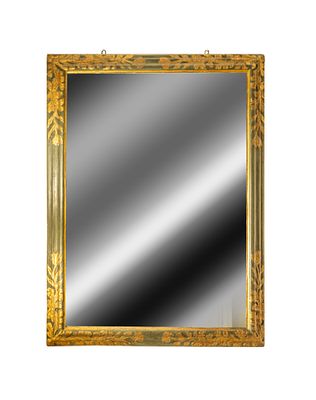 Italian Louis XVI lacquered mirror, Venice, 18th century. Height x width x depth: 224 x 167 x 6 