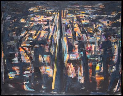 MARIO SASSO &copy; (Staffolo, 1934 - Roma, 2023) - Oil on canvas 147 x 187 cm