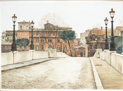 VLADIMIR KHASIEV &copy; (San Pietroburgo, 1947) - Watercolour on paper 87 x 65 cm